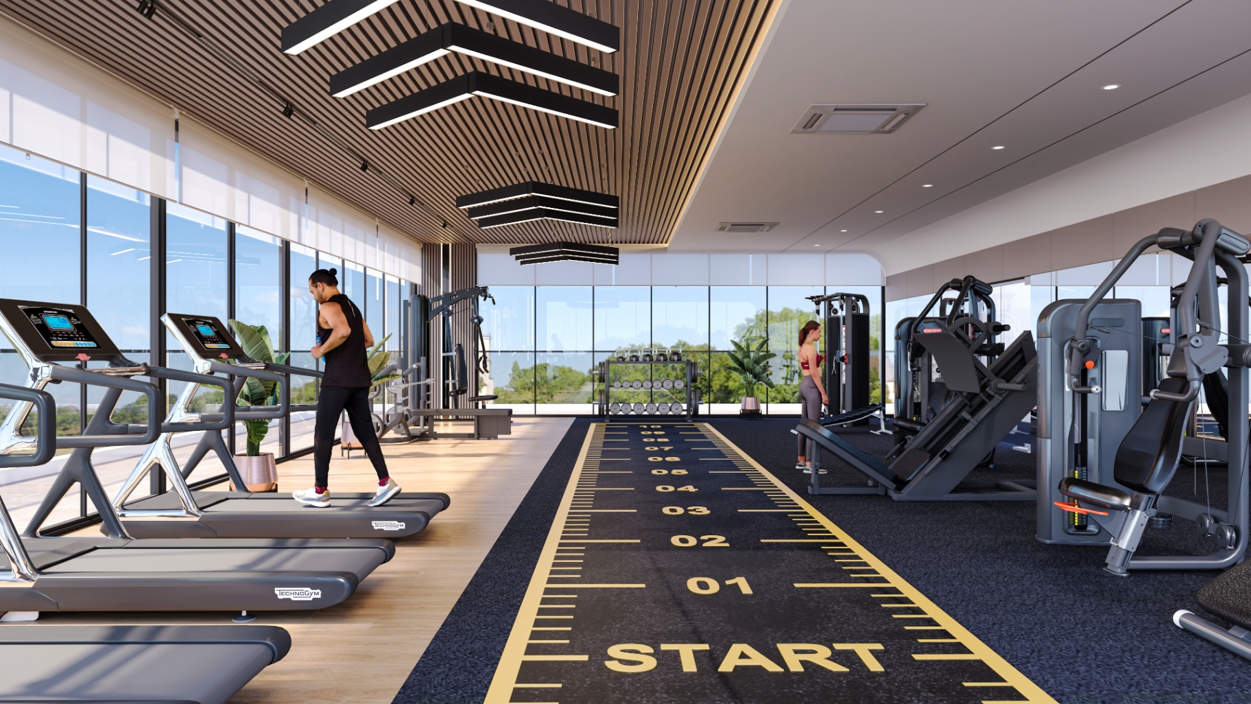 Gymnasium at Aspire Aarna