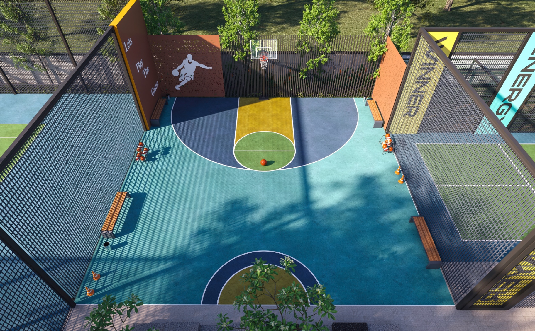 Half Basketball Court at Aspire Aarna