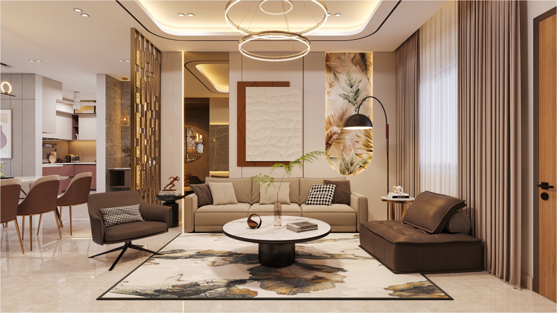 Drawing Lounge in an Aspire Aarna residence